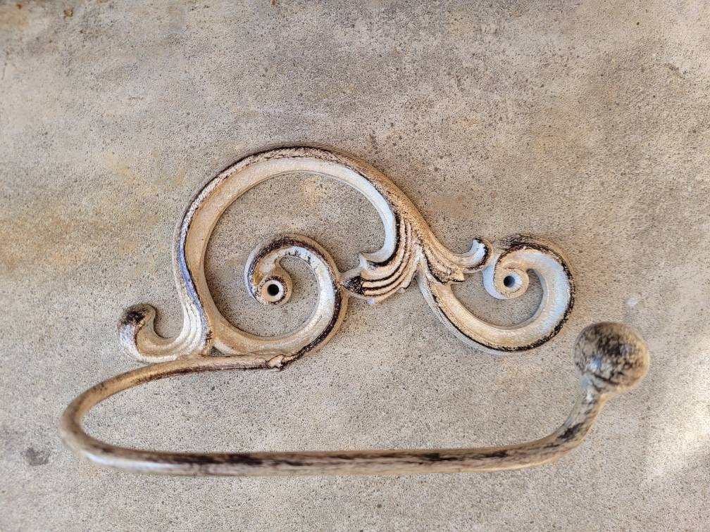 Toilet Paper Holder | PICK your COLOR | Tissue Holder | TP Holder Hanger | Tuscan Bathroom | FleurDeLisJunkie | French Scroll Royal King