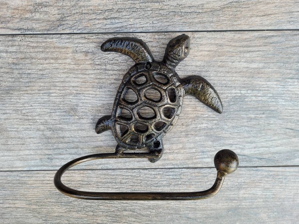Sea Turtle Toilet Paper Holder | PICK your COLOR | TP Holder, Toilet Tissue Holder, Nature Wall Hook, Beach Lake house bathroom Bath fixture