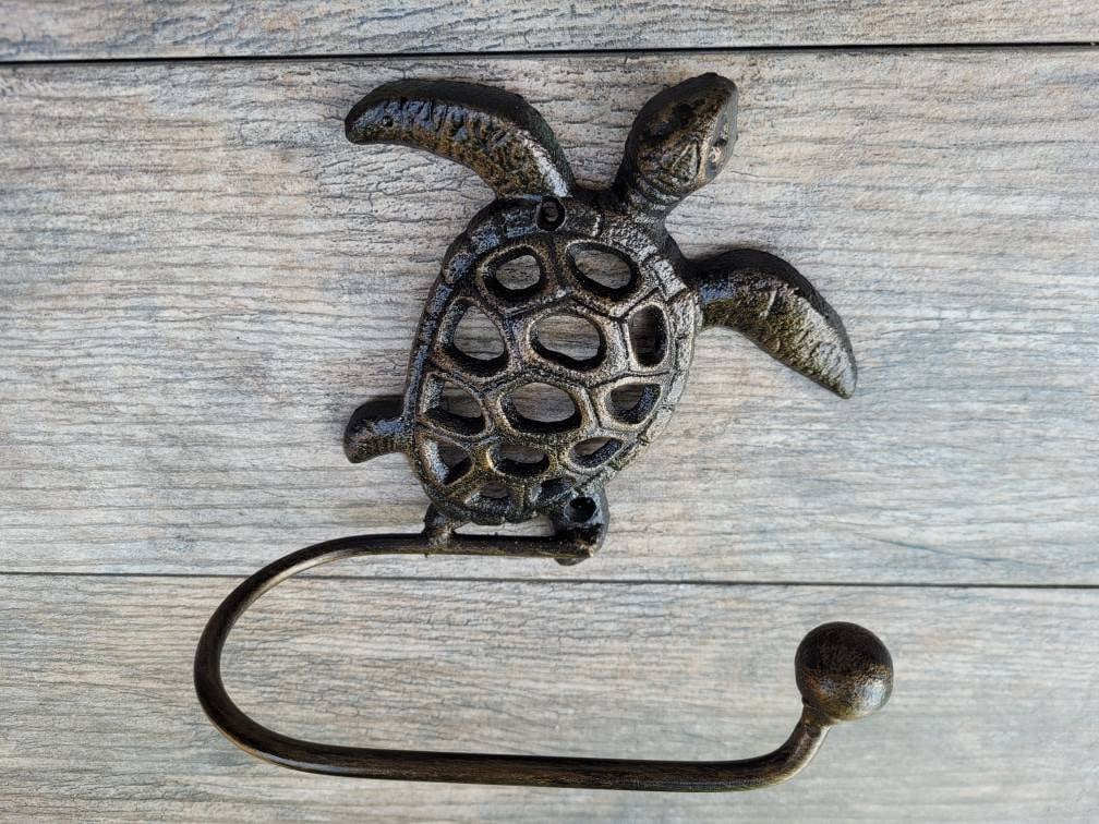Sea Turtle Toilet Paper Holder | PICK your COLOR | TP Holder, Toilet Tissue Holder, Nature Wall Hook, Beach Lake house bathroom Bath fixture