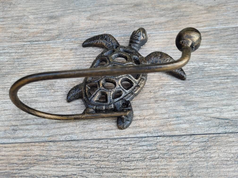 Sea Turtle Toilet Paper Holder | PICK your COLOR | TP Holder, Toilet Tissue Holder, Nature Wall Hook, Beach Lake house bathroom Bath fixture