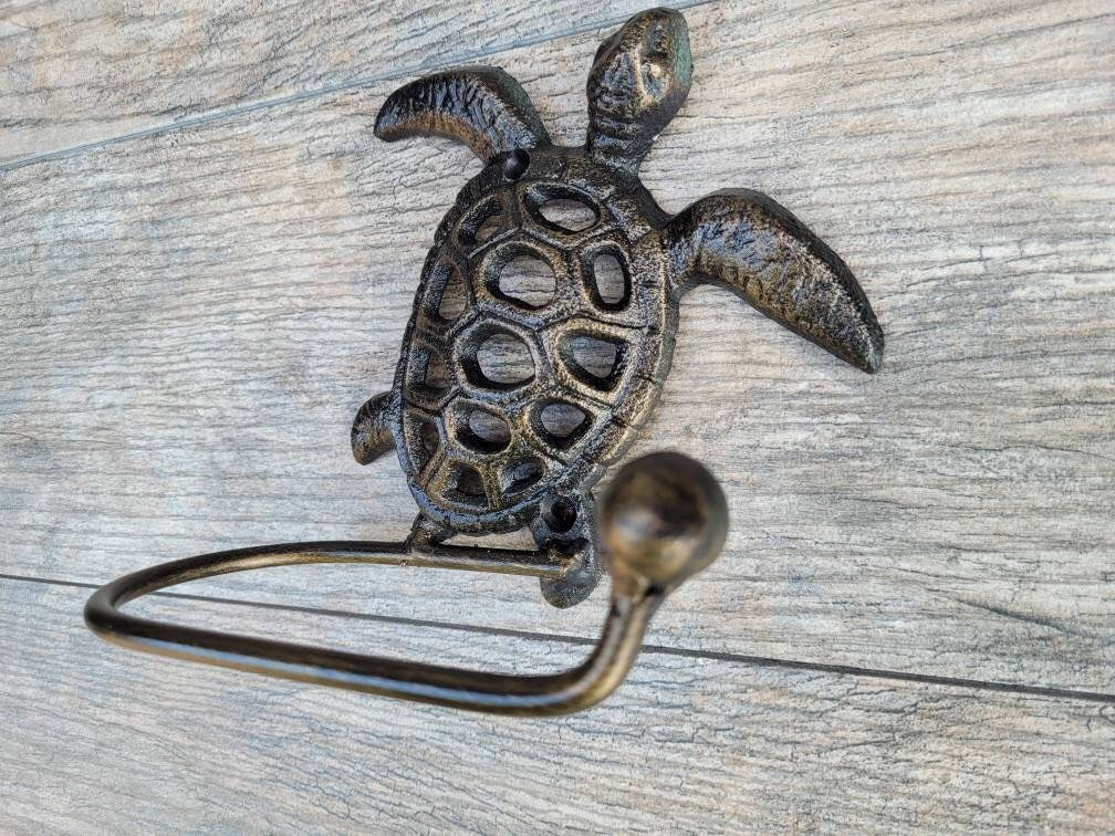 Sea Turtle Toilet Paper Holder | PICK your COLOR | TP Holder, Toilet Tissue Holder, Nature Wall Hook, Beach Lake house bathroom Bath fixture