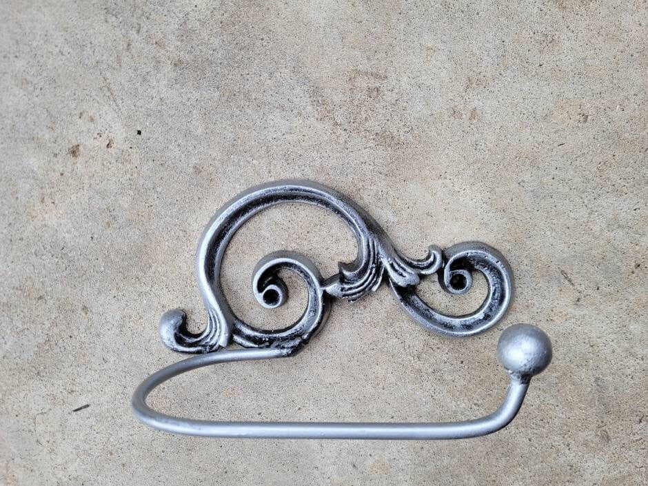 Toilet Paper Holder | Pick Your Color | Tissue Holder | TP Hanger | Tuscan Bathroom | FleurDeLisJunkie | TP Holder, Silver, Bath decor, New