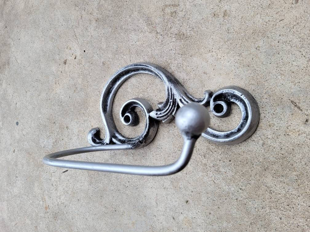 Toilet Paper Holder | Pick Your Color | Tissue Holder | TP Hanger | Tuscan Bathroom | FleurDeLisJunkie | TP Holder, Silver, Bath decor, New