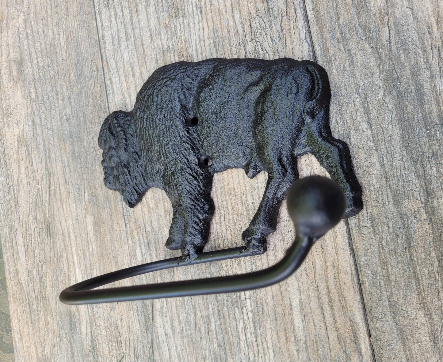 Bison Buffalo Bathroom Toilet Paper Holder, Pick Your COLOR, TP Holder, Toilet Tissue Holder, Nature, Towel rack, Wall Hook. Ranch cabin