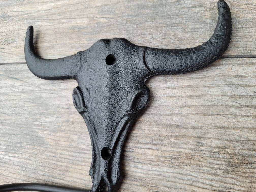 Longhorn Bathroom Toilet Paper Holder, Pick Your Color, Western TP Holder, Texas Ranch cabin, Rustic Bath fixture UT Dallas Decor