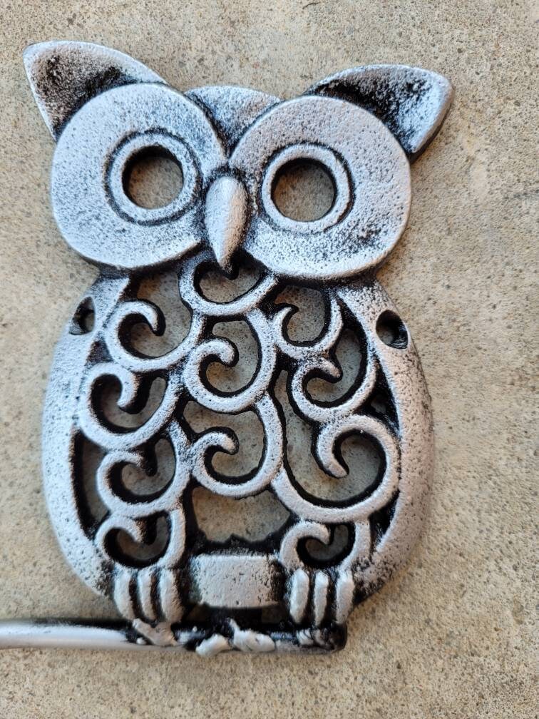 Owl Toilet Paper Holder, TP Holder, PICK Your COLOR, Toilet Tissue Holder, Nature Wall Hook Bird Bathroom Decor Bath fixture Hardware, Kids