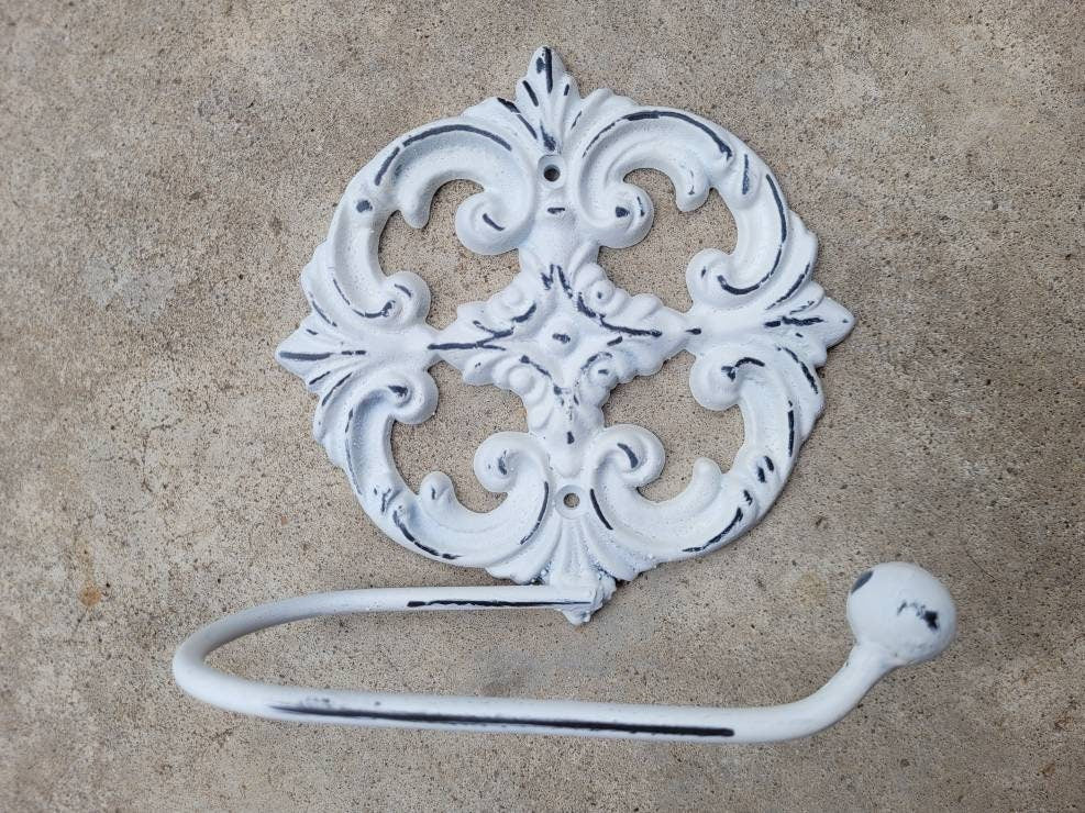 Toilet Paper Holder | PICK your COLOR | Shabby chic bathroom | Tissue Holder | TP Hanger | Cottage Bathroom Decor | Ornate Medallion Bath