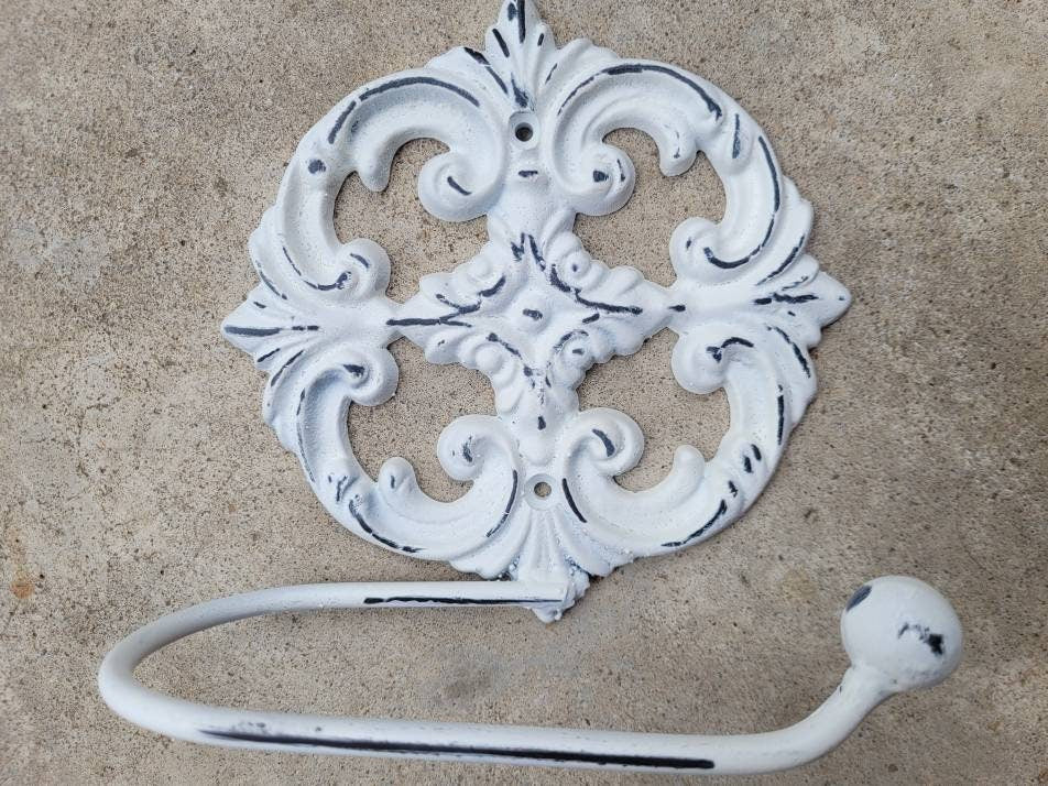 Toilet Paper Holder | PICK your COLOR | Shabby chic bathroom | Tissue Holder | TP Hanger | Cottage Bathroom Decor | Ornate Medallion Bath