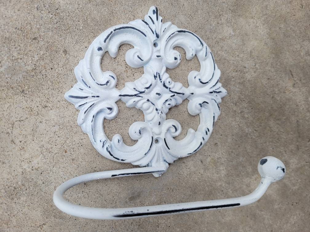 Toilet Paper Holder | PICK your COLOR | Shabby chic bathroom | Tissue Holder | TP Hanger | Cottage Bathroom Decor | Ornate Medallion Bath