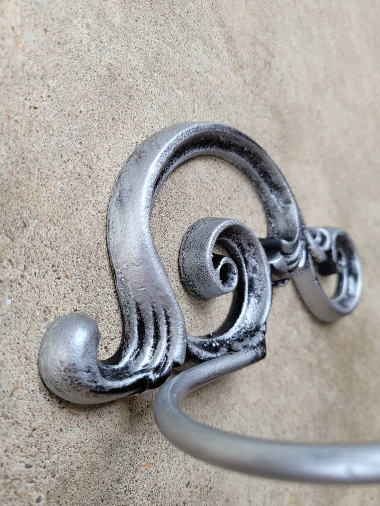 Toilet Paper Holder | Pick Your Color | Tissue Holder | TP Hanger | Tuscan Bathroom | FleurDeLisJunkie | TP Holder, Silver, Bath decor, New