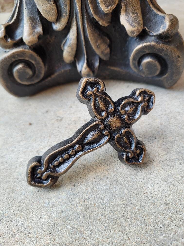 TWO Cross Candle Pins | PICK your COLOR | Tuscan Decor | Crosses for Candles | baptism Wedding| FleurDeLisJunkie | Pillar Candle decor
