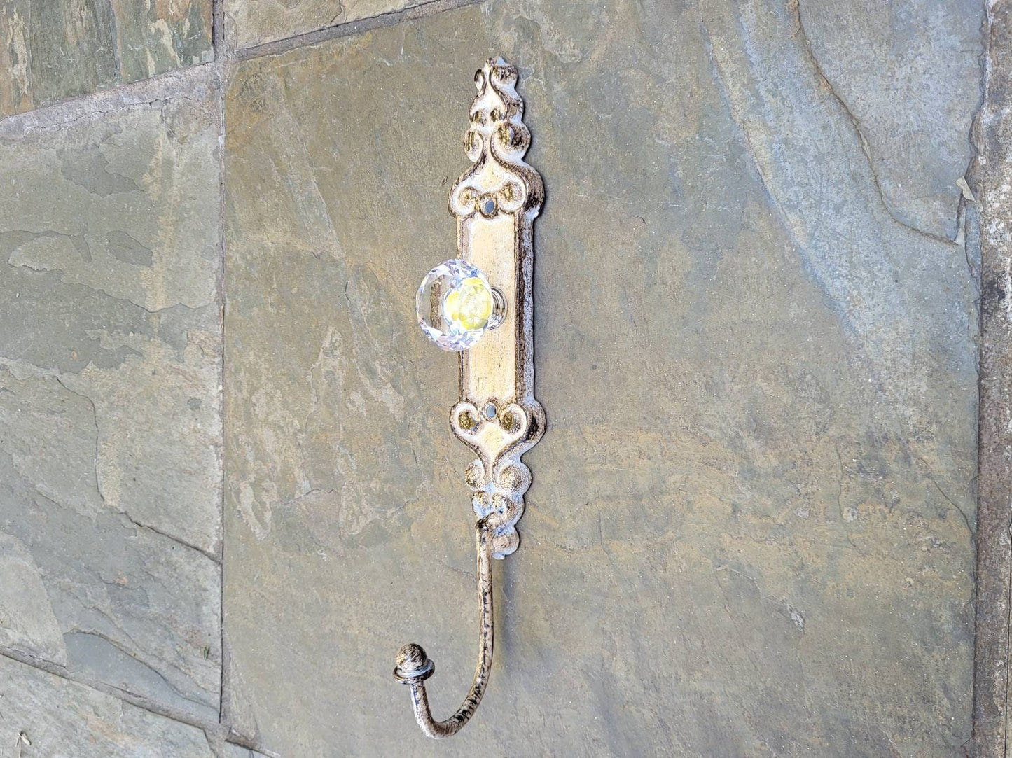 Door knob Wall Hook | Shabby Chic | PICK YOUR COLOR | Cast Iron Wall Rack | Coat Rack | Wall Hanger | FleurDeLisJunkie | Crystal Look