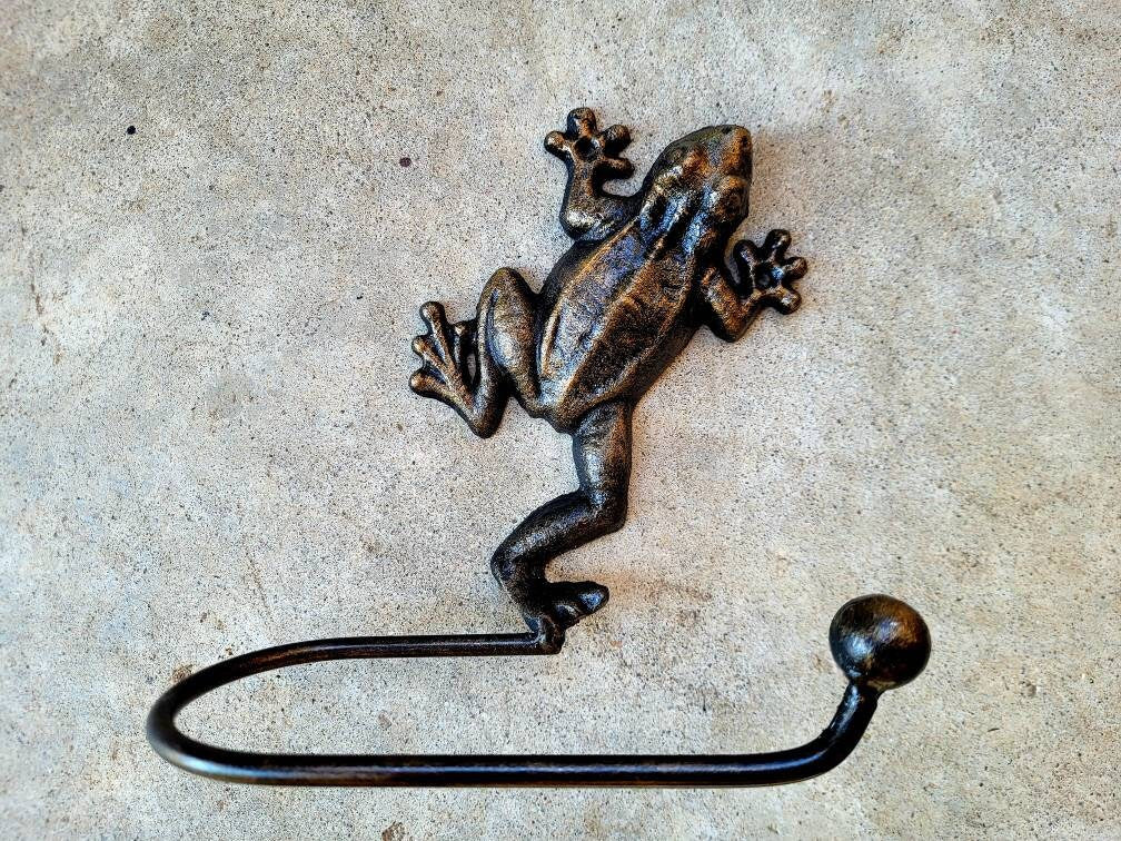 Frog Toilet Paper Holder for Bathroom Storage, TP Holder, Choose your Color, Frog decor, Nature Beach Sea Jungle Rainforest Toad, kids bath