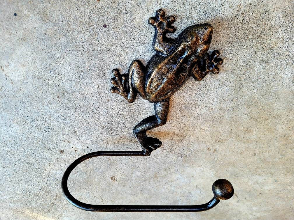 Frog Toilet Paper Holder for Bathroom Storage, TP Holder, Choose your Color, Frog decor, Nature Beach Sea Jungle Rainforest Toad, kids bath
