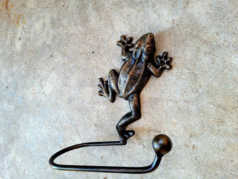 Frog Toilet Paper Holder for Bathroom Storage, TP Holder, Choose your Color, Frog decor, Nature Beach Sea Jungle Rainforest Toad, kids bath