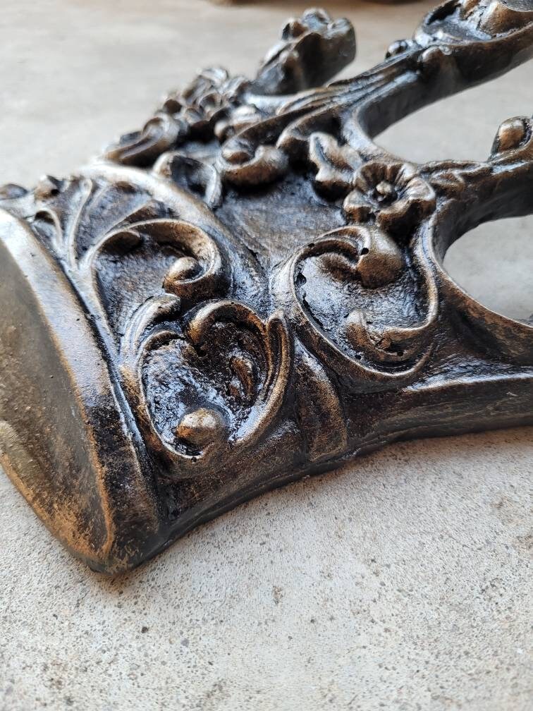 Crown Wall Decor | PICK YOUR COLOR | Medieval Castle King Queen Wall Plaque | Fleur De Lis French Country Tuscan Decor | Handmade
