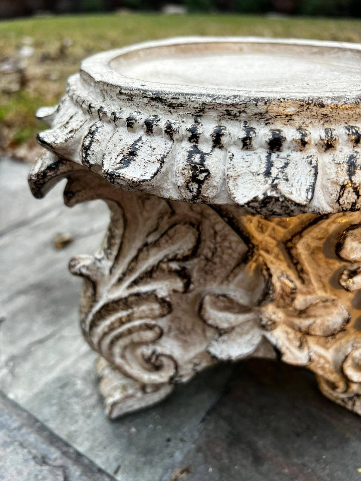 Large Capital Pillar Candle Holder | PICK YOUR COLOR | Column Pedestal Top | Rose Bowl Riser | Tuscan | Traditional | FleurDeLisJunkie