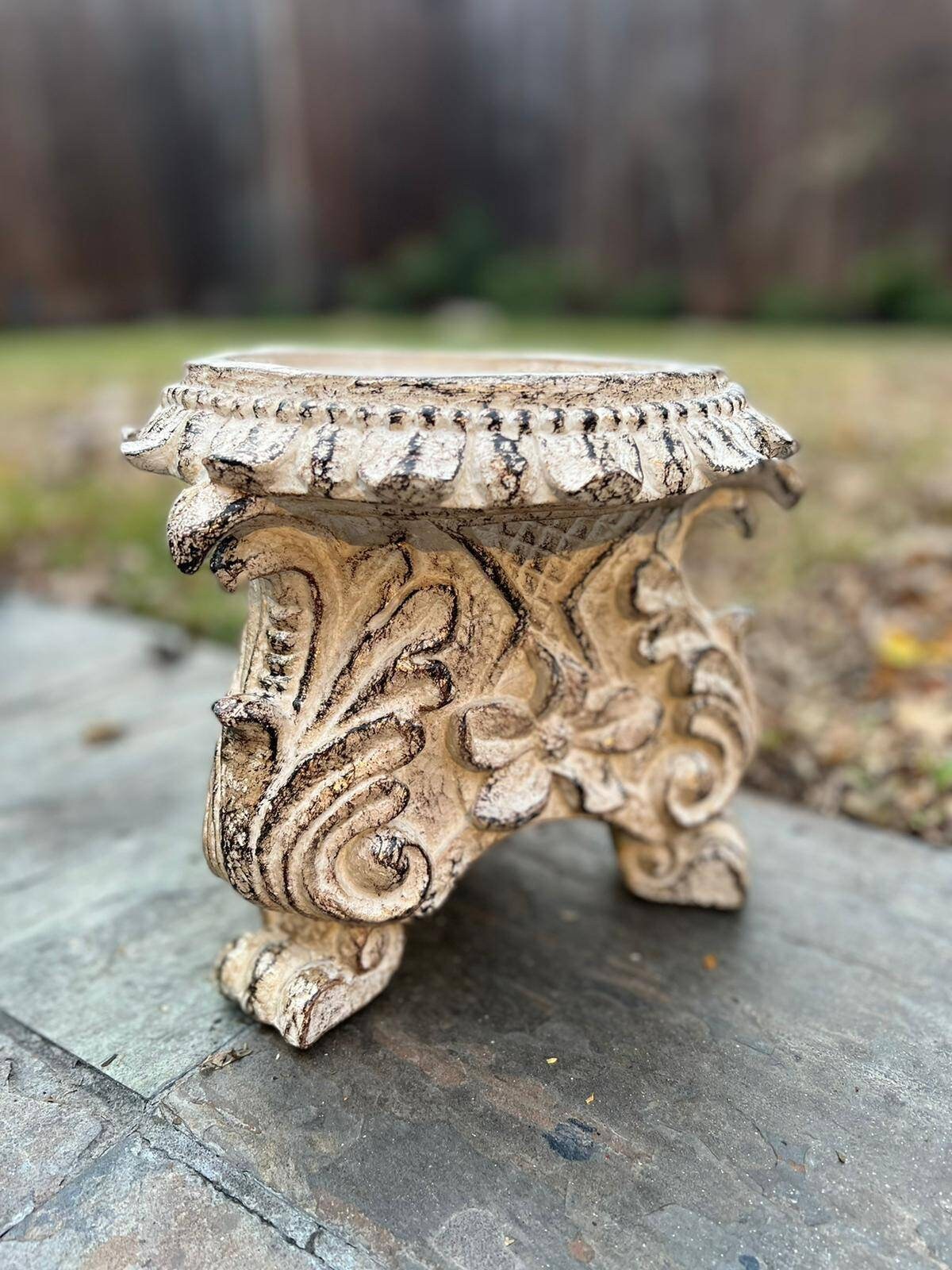 Large Capital Pillar Candle Holder | PICK YOUR COLOR | Column Pedestal Top | Rose Bowl Riser | Tuscan | Traditional | FleurDeLisJunkie
