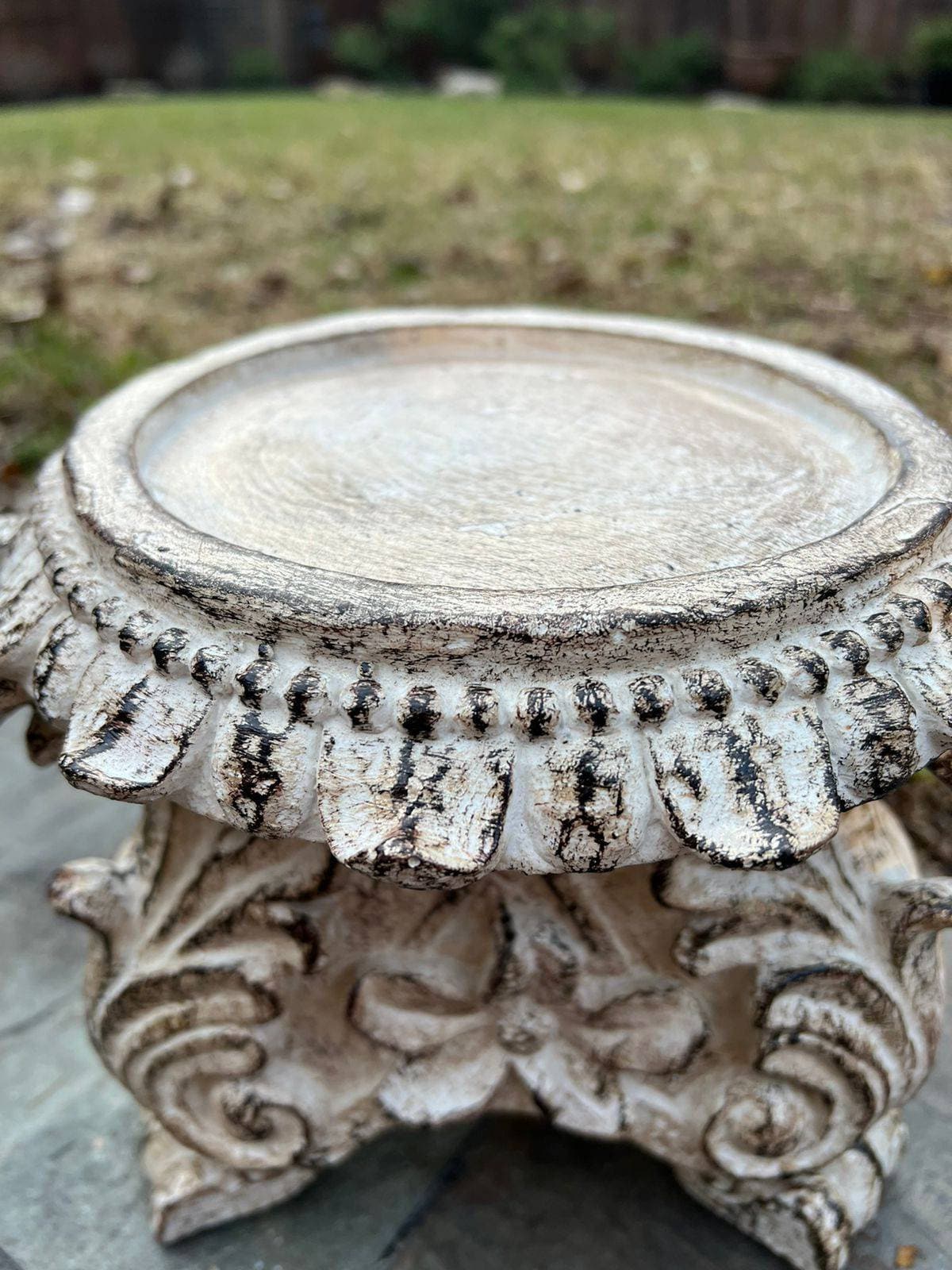 Large Capital Pillar Candle Holder | PICK YOUR COLOR | Column Pedestal Top | Rose Bowl Riser | Tuscan | Traditional | FleurDeLisJunkie