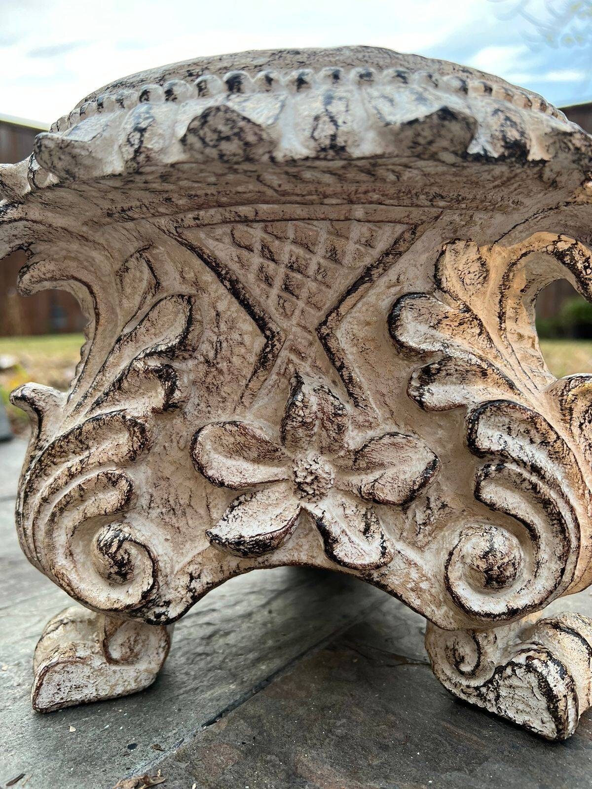 Large Capital Pillar Candle Holder | PICK YOUR COLOR | Column Pedestal Top | Rose Bowl Riser | Tuscan | Traditional | FleurDeLisJunkie