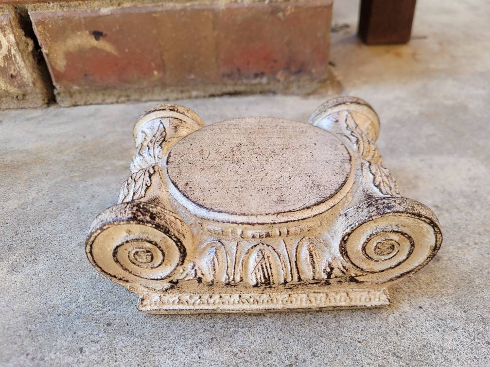 Candle Holder | PICK YOUR COLOR | Pillar | Capital | Riser | Rose Bowl Riser | Old World | Medieval | Traditional | FleurDeLisJunkie