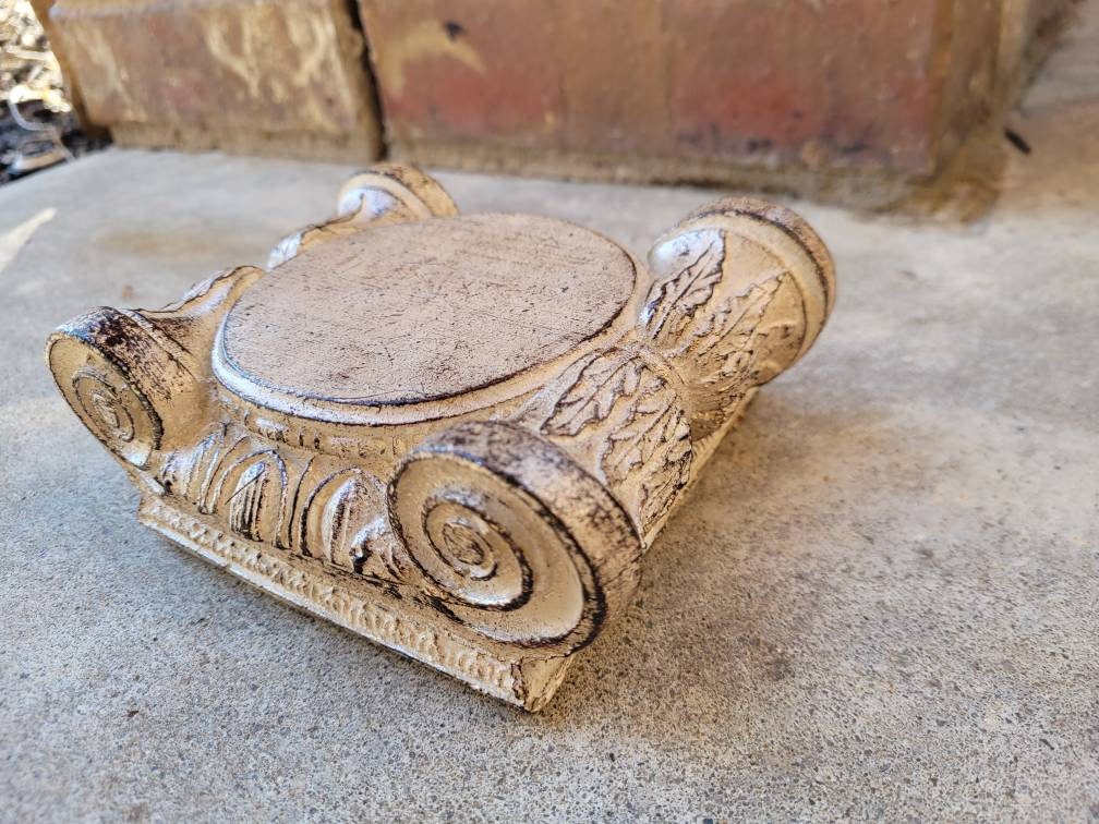 Candle Holder | PICK YOUR COLOR | Pillar | Capital | Riser | Rose Bowl Riser | Old World | Medieval | Traditional | FleurDeLisJunkie