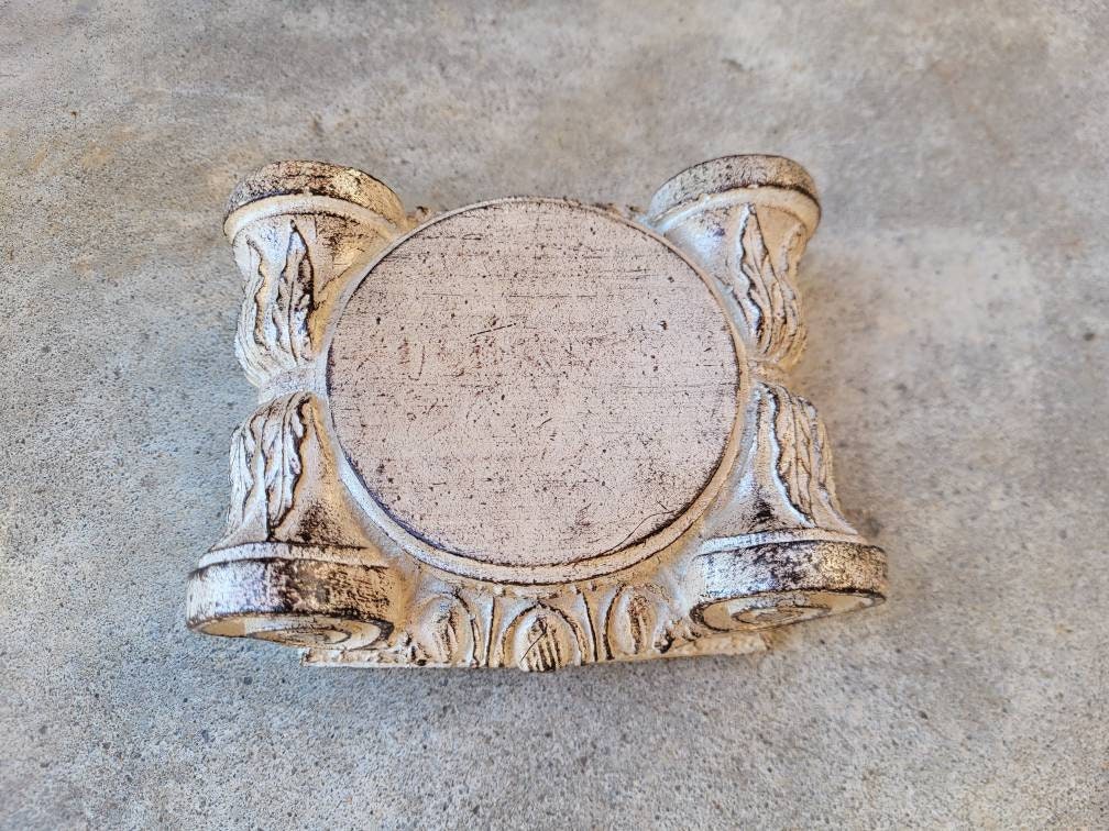 Candle Holder | PICK YOUR COLOR | Pillar | Capital | Riser | Rose Bowl Riser | Old World | Medieval | Traditional | FleurDeLisJunkie