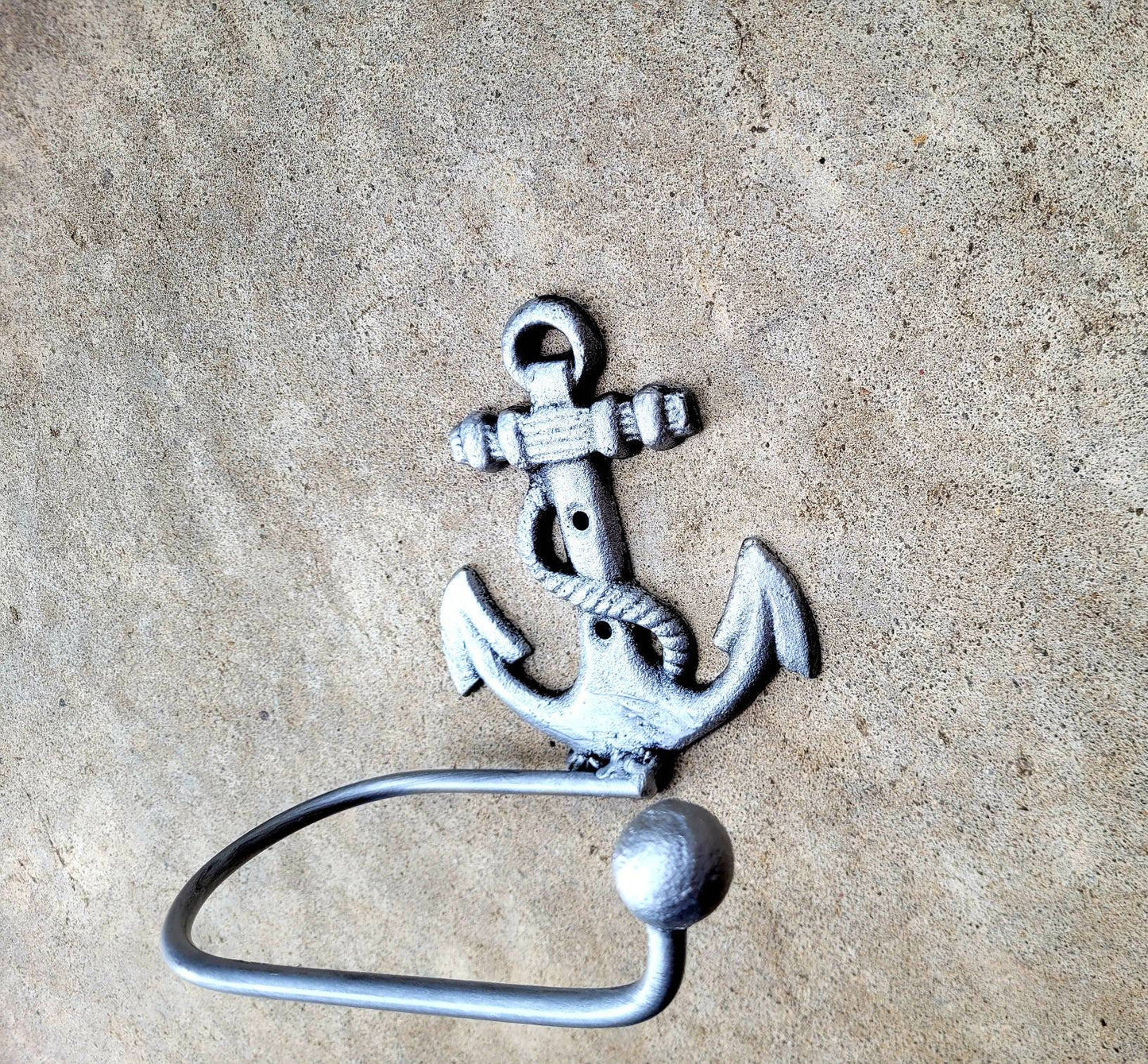 Toilet Paper Holder | PICK Your COLOR | Anchor Nautical TP holder | Tissue Holder Hanger Cottage Beach House Bathroom FleurDeLisJunkie