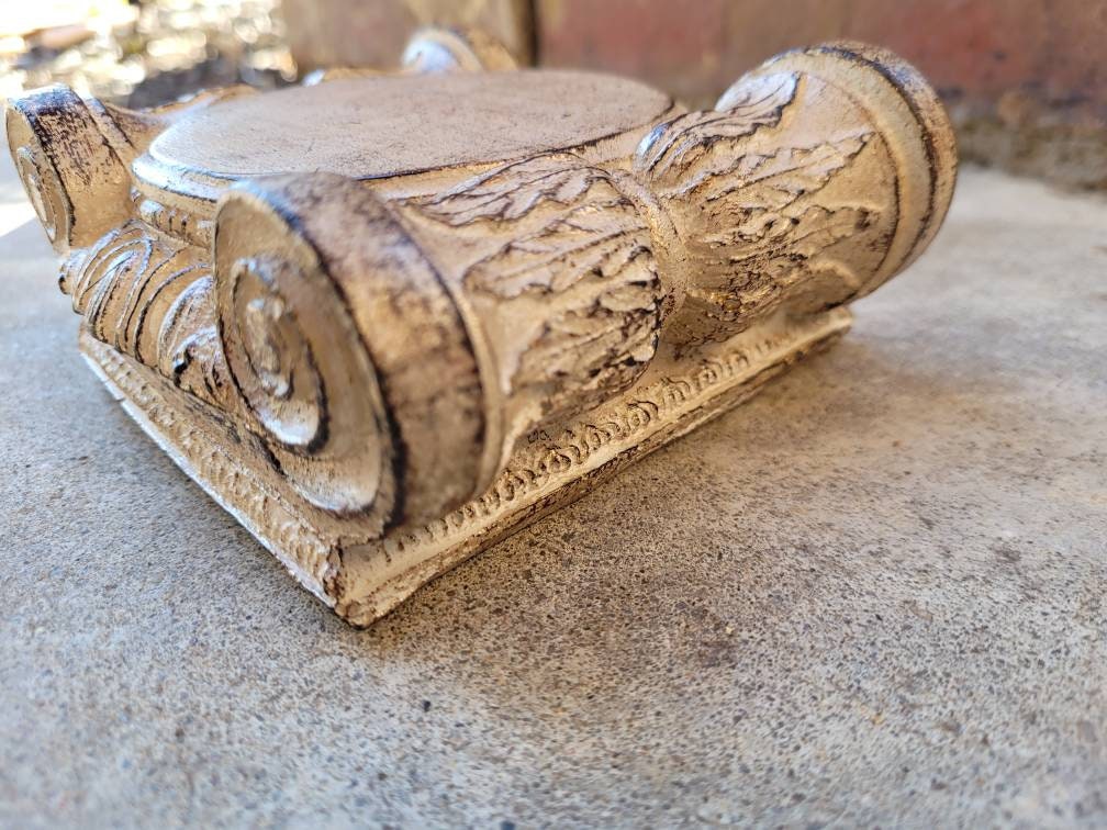Candle Holder | PICK YOUR COLOR | Pillar | Capital | Riser | Rose Bowl Riser | Old World | Medieval | Traditional | FleurDeLisJunkie