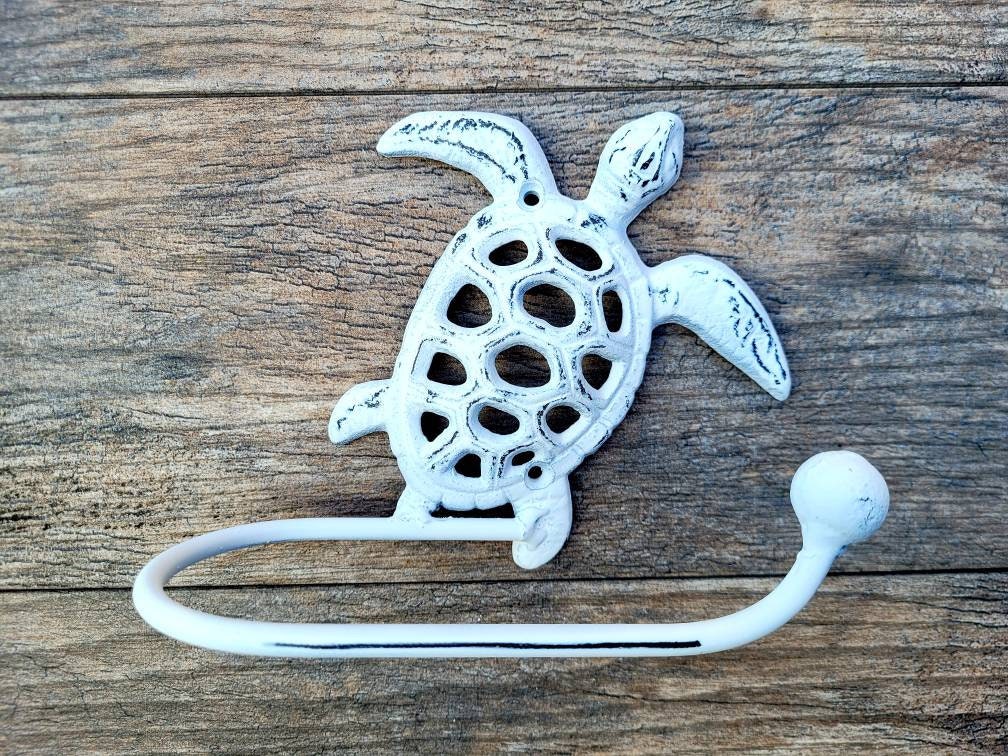 Sea Turtle Toilet Paper Holder, TP Holder, Toilet Tissue Holder, Nature, Wall Hook, Beach Cottage, Lake house bathroom decor, Bath fixture
