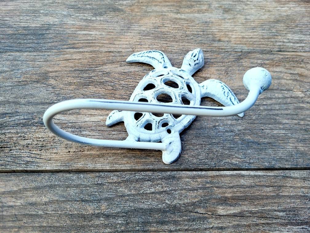 Sea Turtle Toilet Paper Holder, TP Holder, Toilet Tissue Holder, Nature, Wall Hook, Beach Cottage, Lake house bathroom decor, Bath fixture
