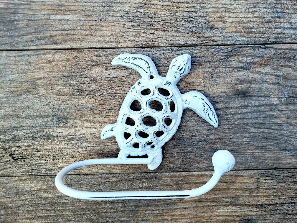 Sea Turtle Toilet Paper Holder, TP Holder, Toilet Tissue Holder, Nature, Wall Hook, Beach Cottage, Lake house bathroom decor, Bath fixture