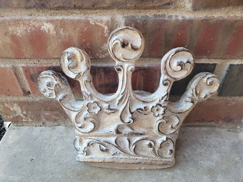 Crown Wall Decor | PICK YOUR COLOR | Medieval Castle King Queen Wall Plaque | Fleur De Lis Old World French Country Tuscan Decor