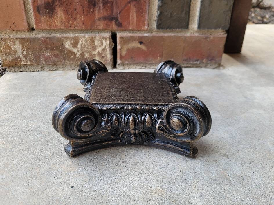 Capital | Candle Holder | PICK YOUR COLOR | Pillar Candle Holder | Rose Bowl Riser| Traditional | Riser | Medieval | FleurDeLisJunkie
