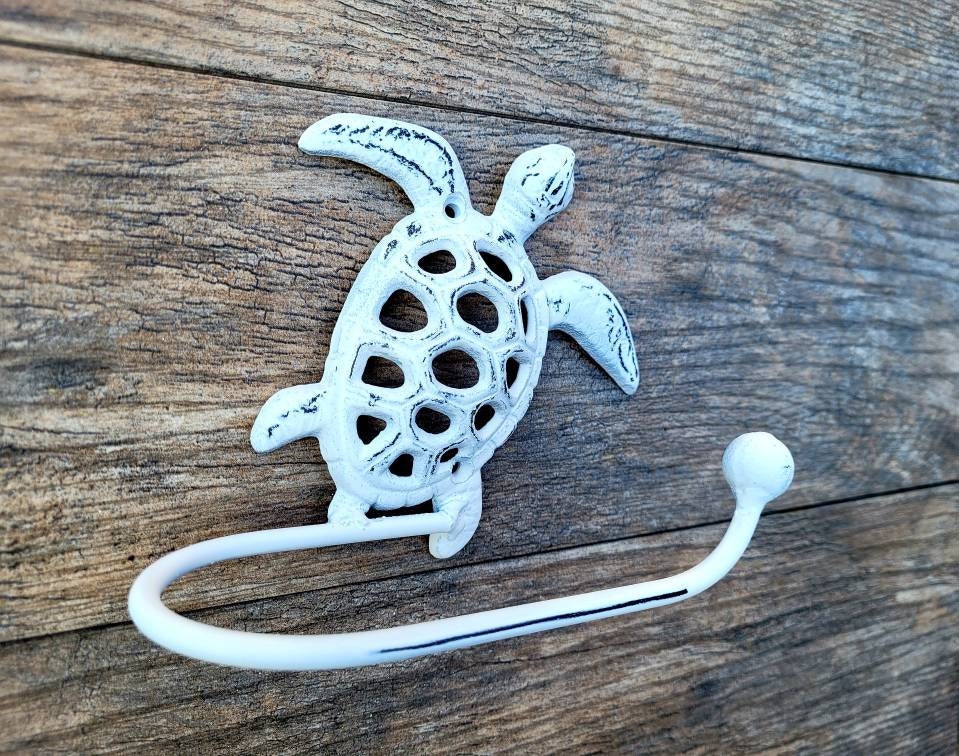 Sea Turtle Toilet Paper Holder, TP Holder, Toilet Tissue Holder, Nature, Wall Hook, Beach Cottage, Lake house bathroom decor, Bath fixture
