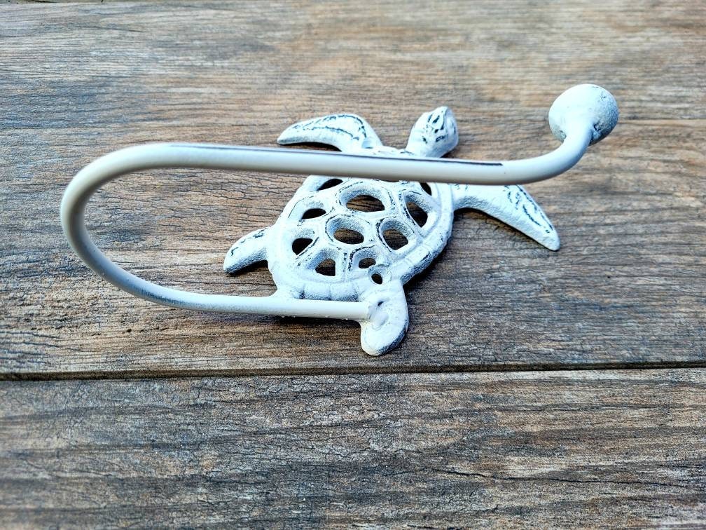 Sea Turtle Toilet Paper Holder, TP Holder, Toilet Tissue Holder, Nature, Wall Hook, Beach Cottage, Lake house bathroom decor, Bath fixture