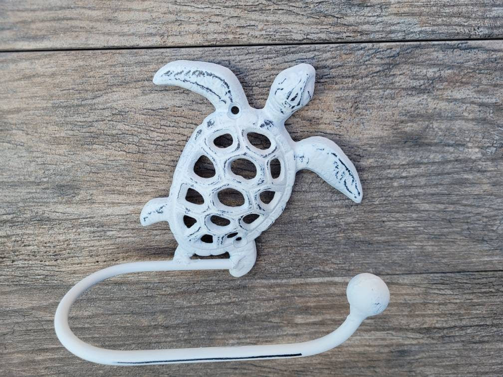 Sea Turtle Toilet Paper Holder, TP Holder, Toilet Tissue Holder, Nature, Wall Hook, Beach Cottage, Lake house bathroom decor, Bath fixture