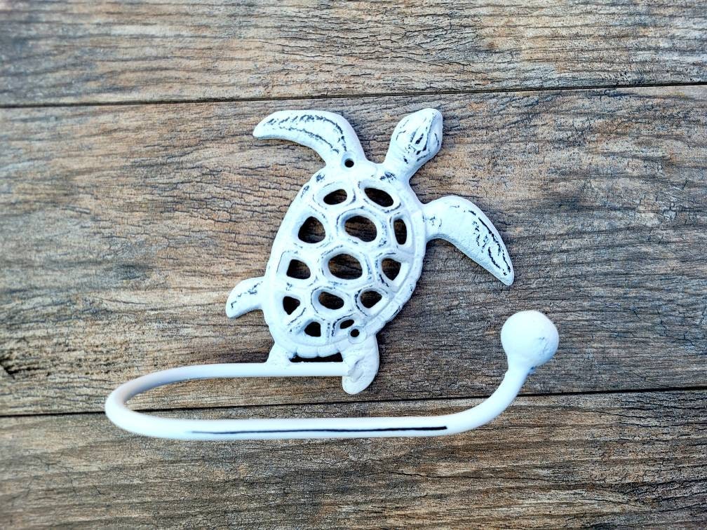 Sea Turtle Toilet Paper Holder, TP Holder, Toilet Tissue Holder, Nature, Wall Hook, Beach Cottage, Lake house bathroom decor, Bath fixture