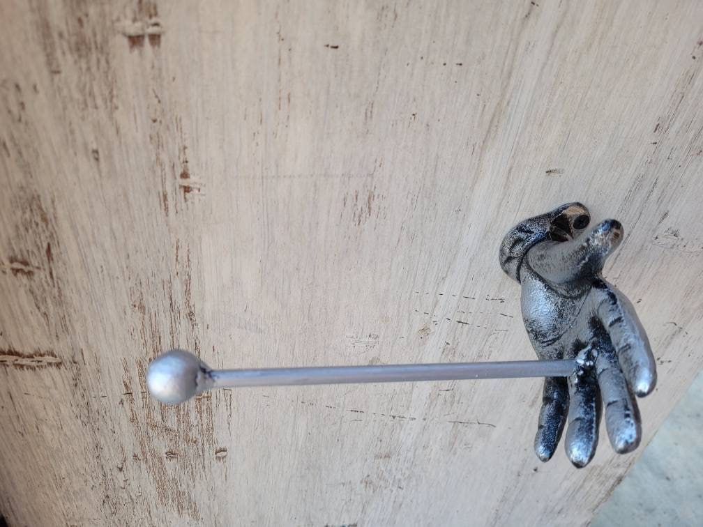 Iron Hand Toilet Paper Holder, PICK Your COLOR, TP Holder, Toilet Tissue Holder, Towel Wall Hook hanger, Eclectic Modern Unique Bathroom