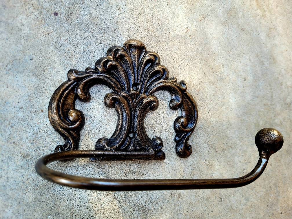 Toilet Paper Holder Tissue Holder Bathroom Hardware Tuscan Bathroom Decor TP Holder TP Hanger Wrought Iron Decor Euro Style Bath Fixture