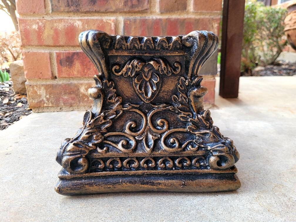 Large Capital | PICK YOUR COLOR | Pillar Candle Holder | Rose Bowl Riser | Candle Holders | Pillar Candle | FleurDeLisJunkie |