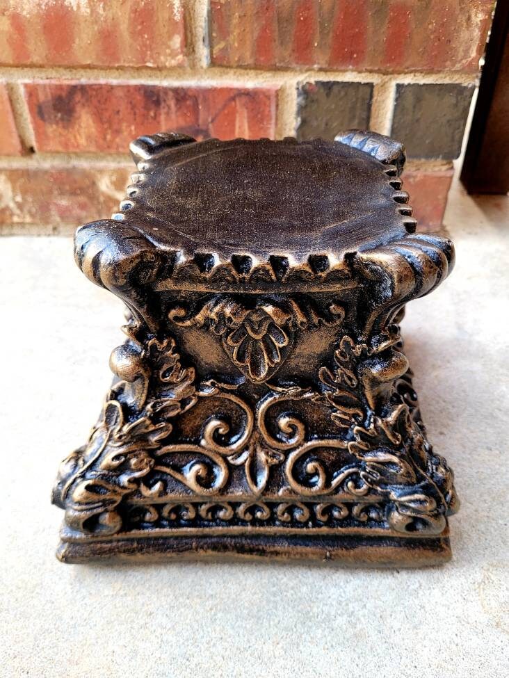 Large Capital | PICK YOUR COLOR | Pillar Candle Holder | Rose Bowl Riser | Candle Holders | Pillar Candle | FleurDeLisJunkie |