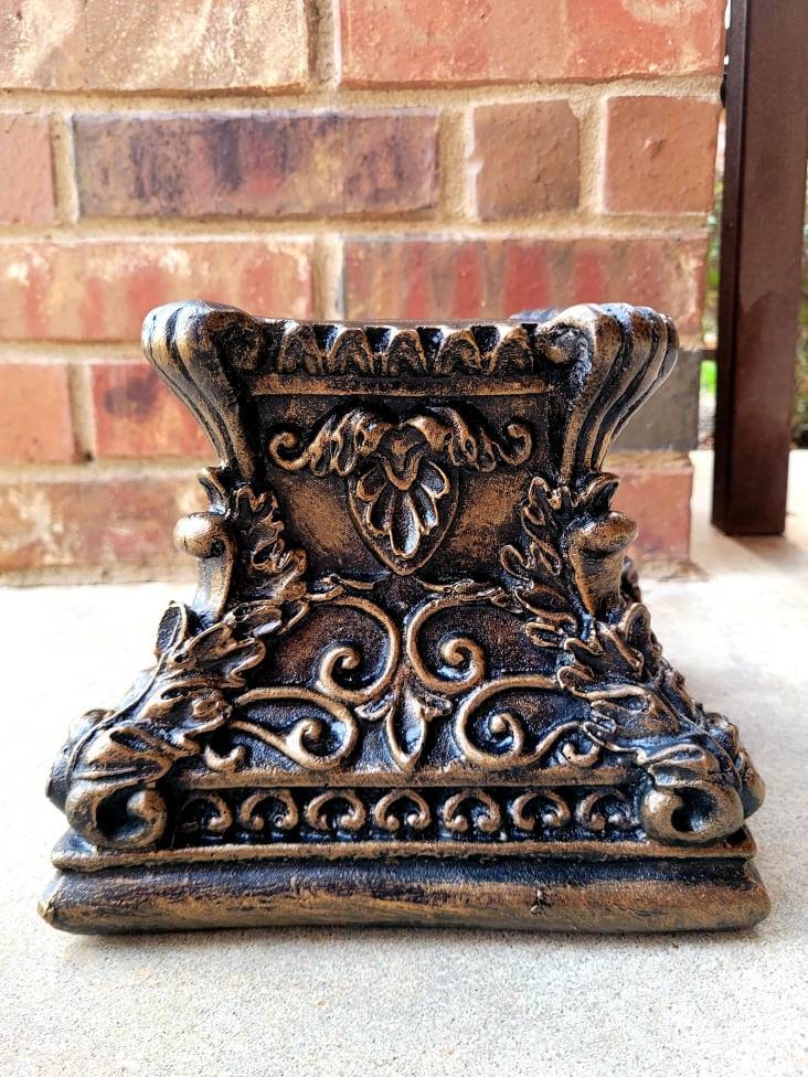 Large Capital | PICK YOUR COLOR | Pillar Candle Holder | Rose Bowl Riser | Candle Holders | Pillar Candle | FleurDeLisJunkie |