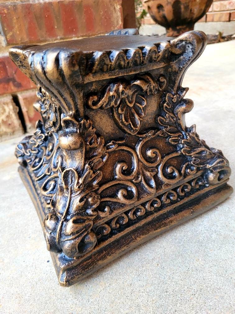 Large Capital | PICK YOUR COLOR | Pillar Candle Holder | Rose Bowl Riser | Candle Holders | Pillar Candle | FleurDeLisJunkie |