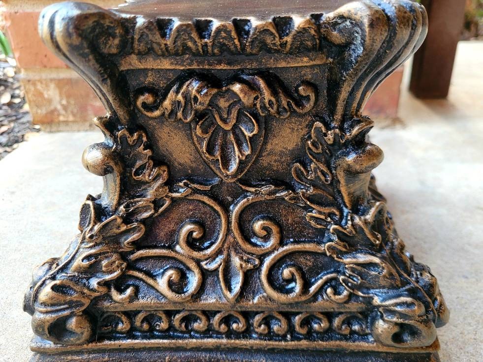 Large Capital | PICK YOUR COLOR | Pillar Candle Holder | Rose Bowl Riser | Candle Holders | Pillar Candle | FleurDeLisJunkie |