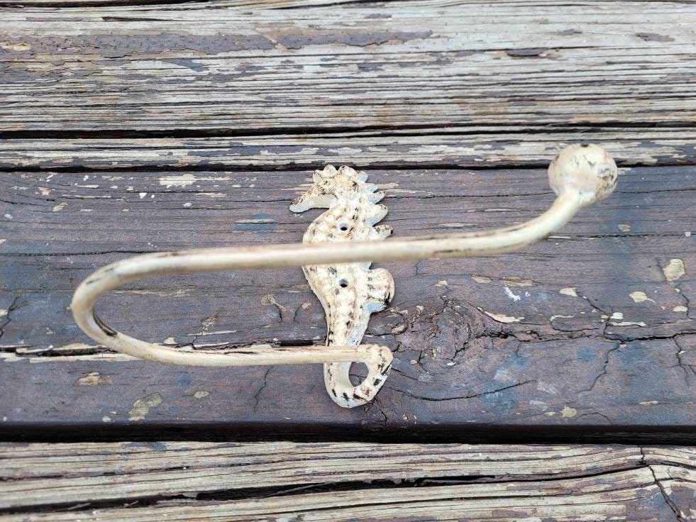 Seahorse Toilet Paper Holder, TP Holder, Toilet Tissue Holder, Shabby Chic Wall Hook, Beach Cottage, Lake house bathroom decor, Bath fixture