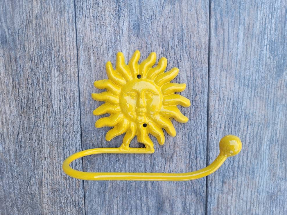 Sun Toilet Paper Holder, TP Holder, Toilet Tissue Holder, towel Wall Hook hanger, Iron Sun TP holder, Celestial Bathroom, Moon