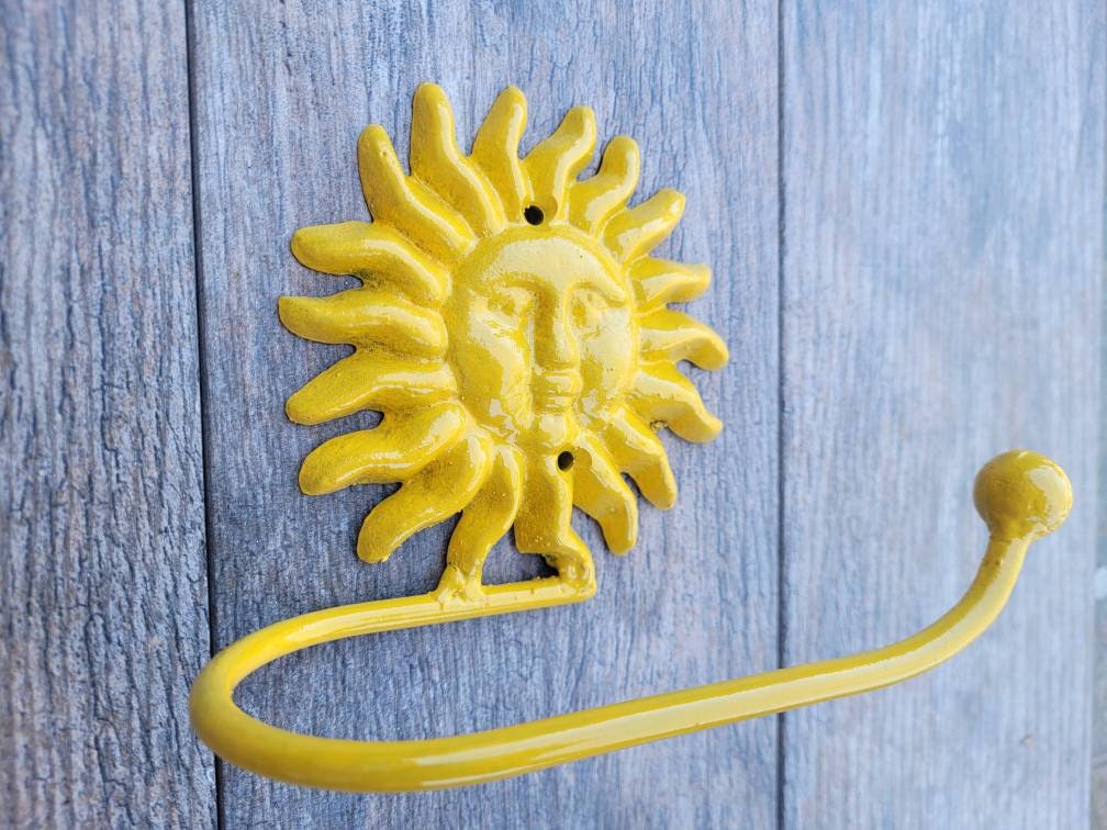 Sun Toilet Paper Holder, TP Holder, Toilet Tissue Holder, towel Wall Hook hanger, Iron Sun TP holder, Celestial Bathroom, Moon