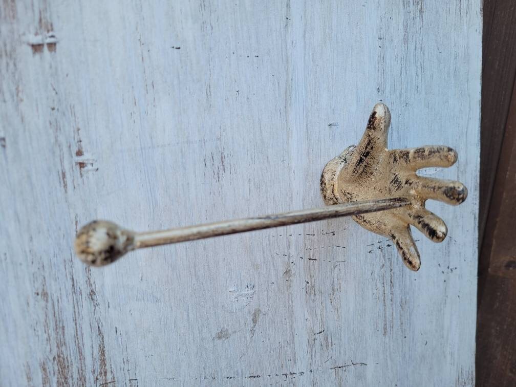 Hand Toilet Paper Holder, TP Holder, Toilet Tissue Holder, towel Wall Hook hanger, Iron Hand TP holder, Modern