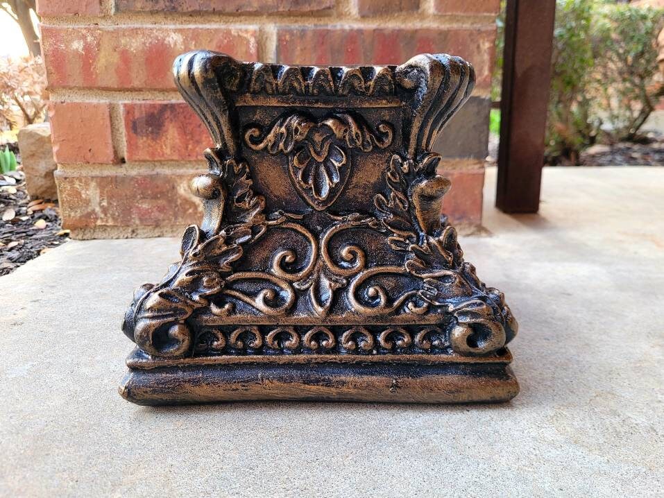 Large Capital | PICK YOUR COLOR | Pillar Candle Holder | Rose Bowl Riser | Candle Holders | Pillar Candle | FleurDeLisJunkie |
